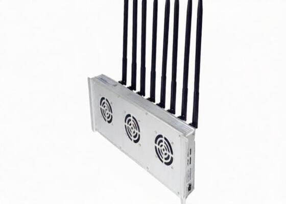 Beli Warna Silver Cell Phone Signal Jammer, Perangkat Pemblokiran Ponsel Jamming Range Adjustable online manufacture