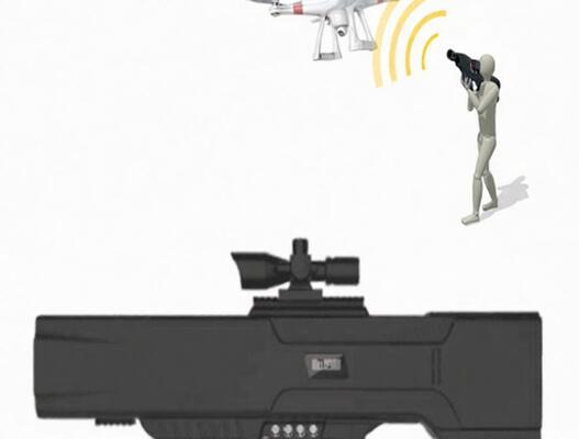 Beli 55W Baterai Lithium Drone Signal Jammer 800-1000m Untuk WiFi 2.4GHz 5.8GHz GPSL1 online manufacture