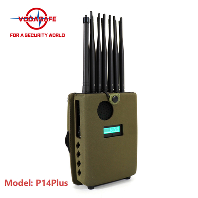 14 Watts High Output Power Mobile Phone Signal Jammer Jamming Range 25 Meters