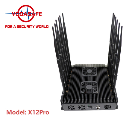 93W High Power Signal Jammer Stationary 12 Bands X12Pro Shielding Radius 80 Meters