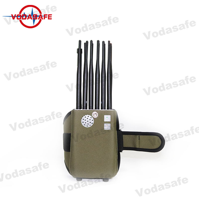 5G Easy Carry Portable Signal Jammer High Power 12Bands Cover Radius 30 Meters