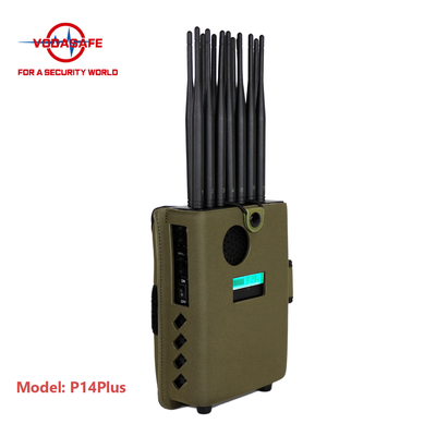 14W High Power Portable Signal Jammer 14 Bands For WiFi RC433 315 GPS